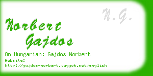 norbert gajdos business card
